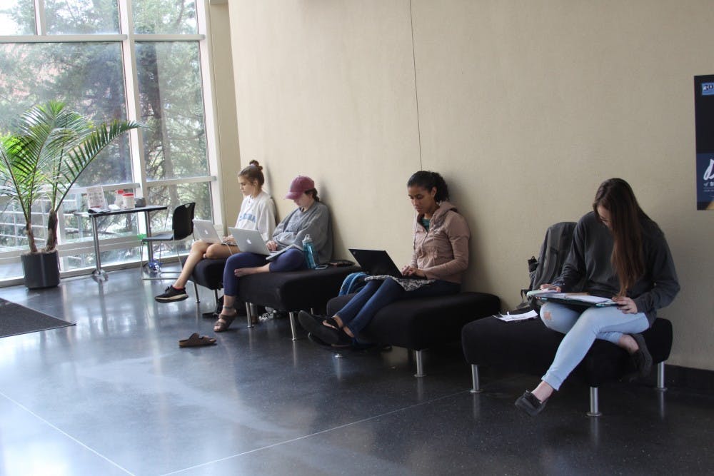 Students spend the morning studying in the Sonja Haynes Stone Center for Black Culture and History on Thursday, Nov. 1, 2018. 