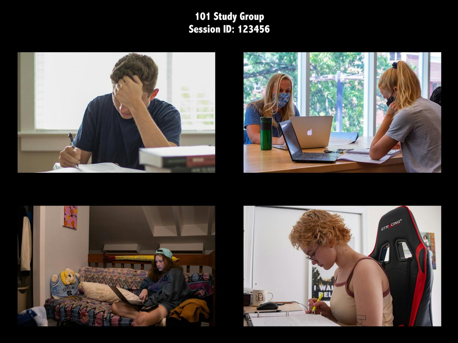 DTH Photo Illustration. With classes for the fall 2020 semester being shifted to an online format, students are turning to virtual platforms to form study groups for classes. 