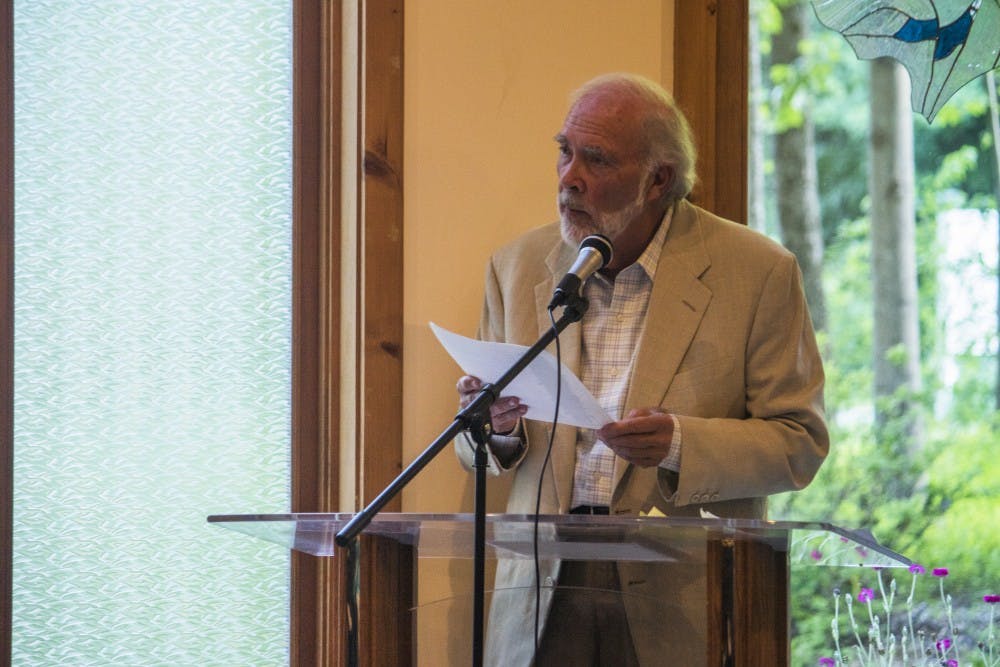Essayist Hal Crowther spoke to the Orange & Durham Chapter of Americans United for Separation of Church and State at the Unitarian Universalist Congregation of Hillsborough on June 5.