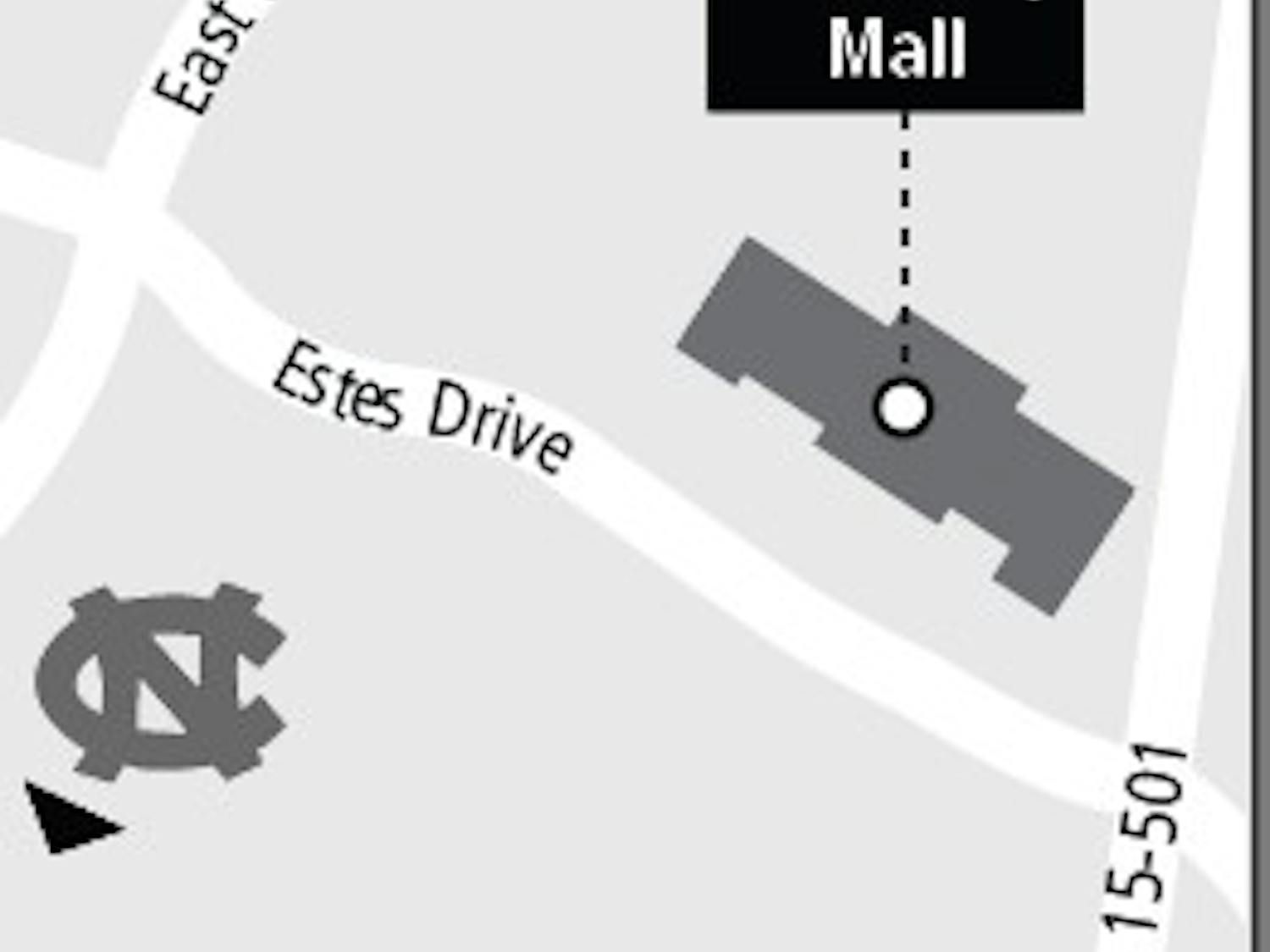 Location of University Mall