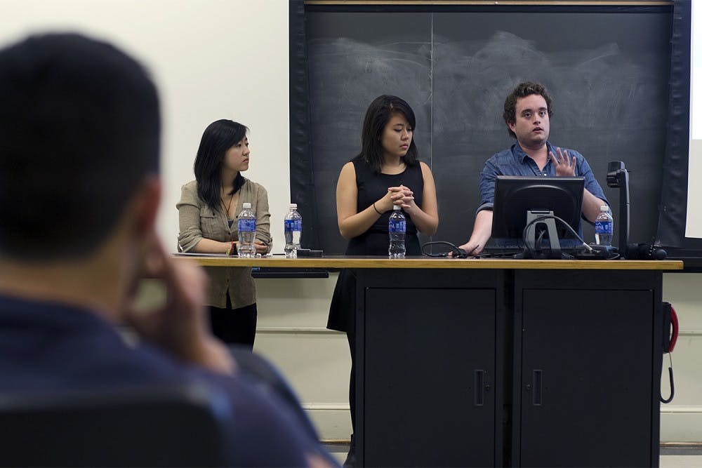 During "Sharing Our Experiences," Anan Zhou, co-chair of Project Dinah; Kaori Sueyoshi, founder of SURGE; and Wilson Hood, managing editor of The Siren, shared their thoughts on topics ranging from reproductive justice to gender neutral housing.