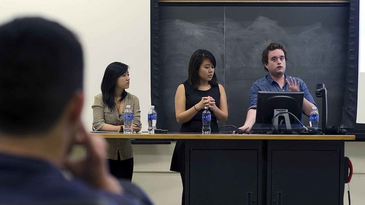 During "Sharing Our Experiences," Anan Zhou, co-chair of Project Dinah; Kaori Sueyoshi, founder of SURGE; and Wilson Hood, managing editor of The Siren, shared their thoughts on topics ranging from reproductive justice to gender neutral housing.
