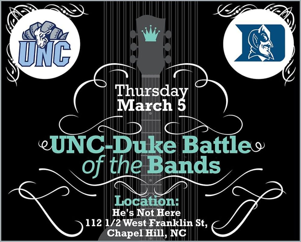 <p>UNC and Duke University battle with music at He's Not Here</p><p>Photo courtesy of Zack Bolak</p>