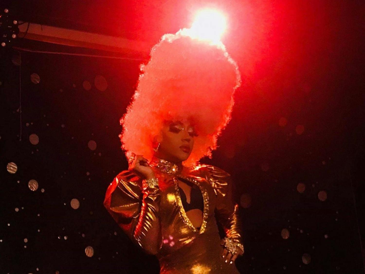 A photo of drag queen Naomi Dix performing
Photo courtesy of Naomi Dix