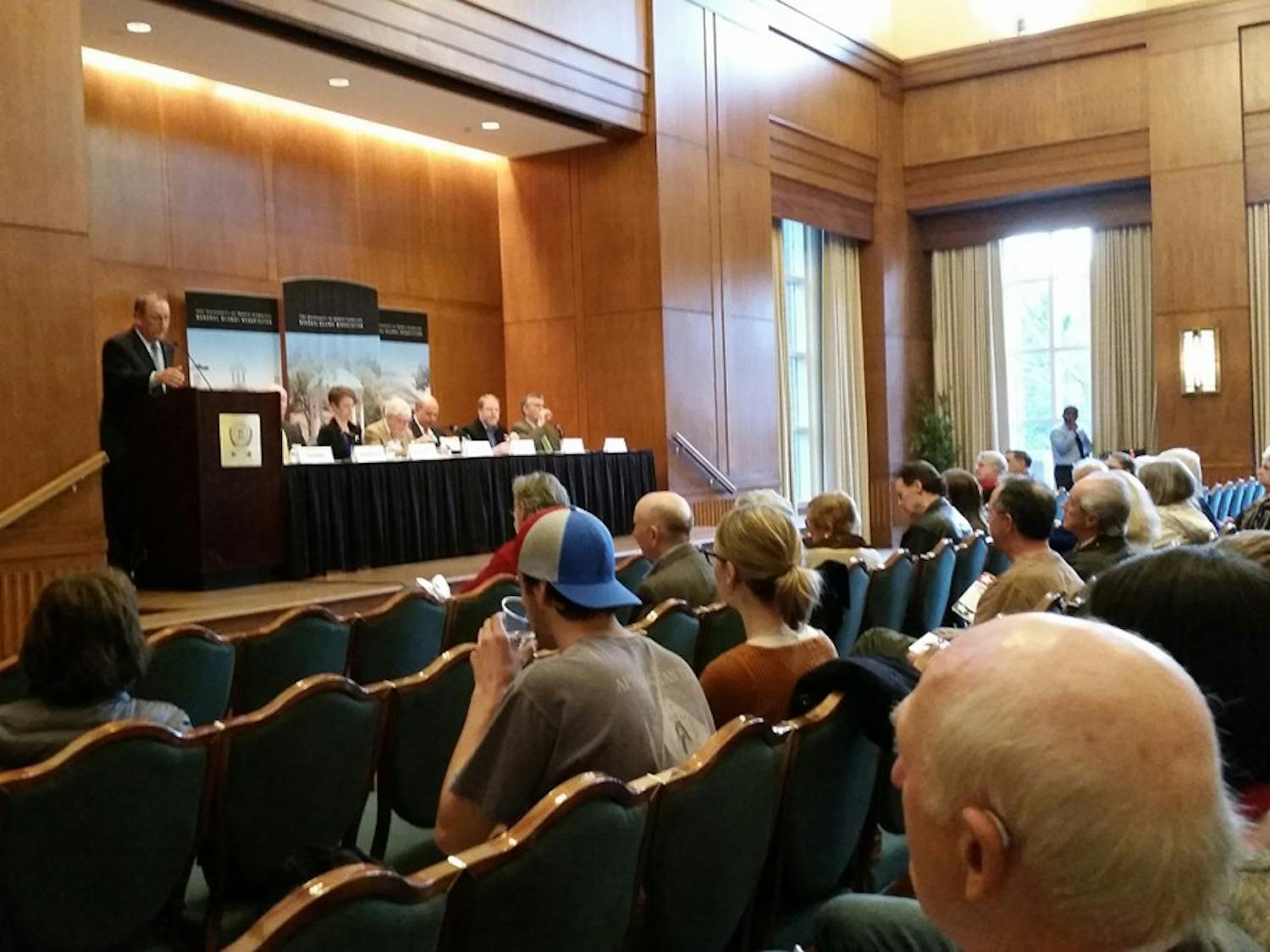 The Alumni Center hosted faculty panel about the&nbsp;political landscape in North Carolina Wednesday.