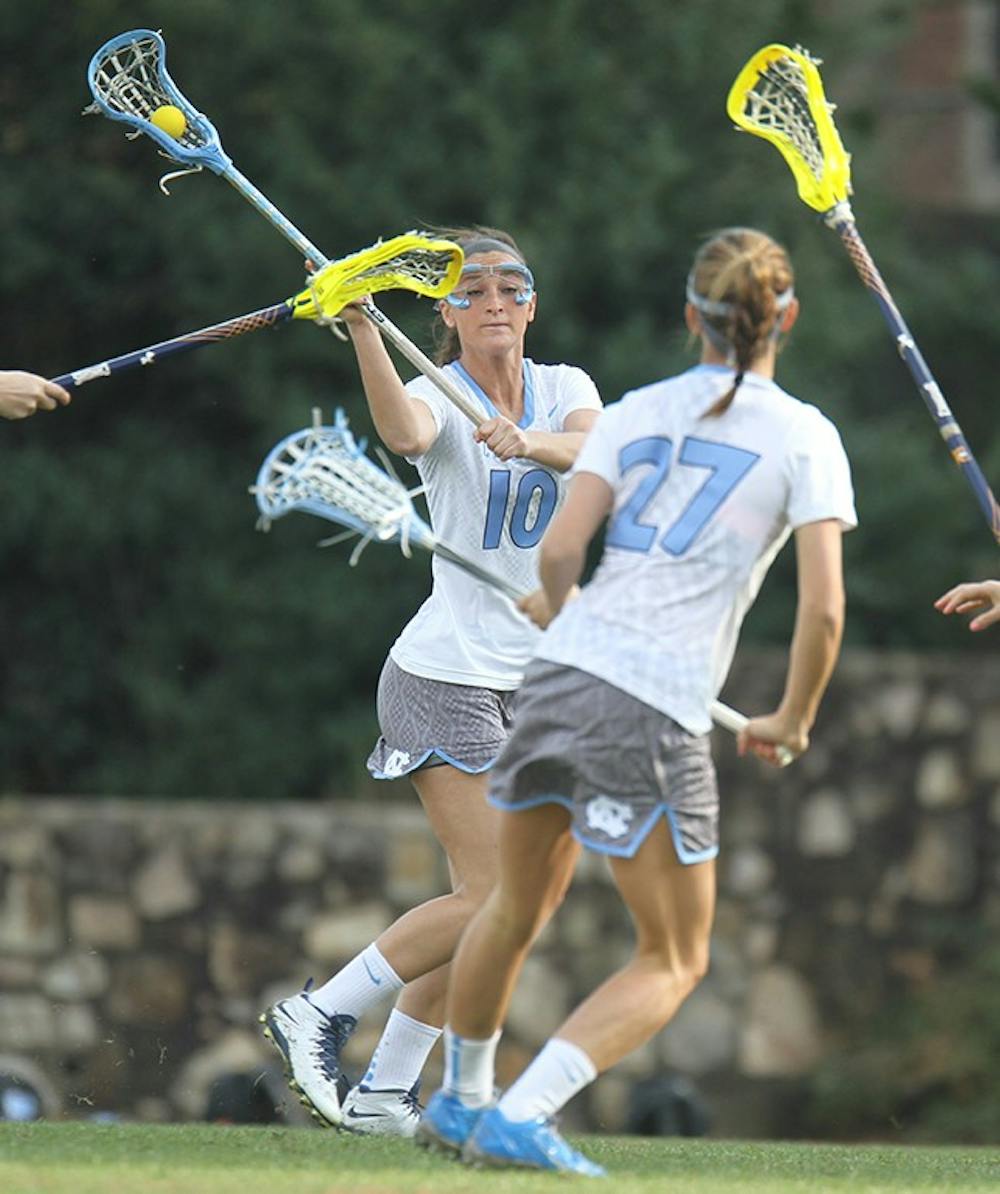 	Freshman attacker Sydney Holman scored the first goal Saturday against Georgetown. She finished with a hat trick in the UNC victory.