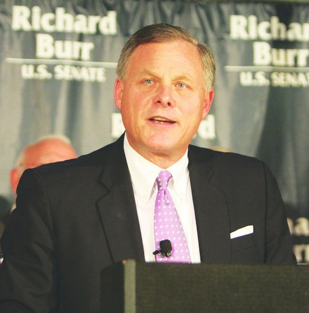 Richard Burr gives his senate acceptance speech on election night. Republicans took the N.C. General Assembly for the first time since 1898.