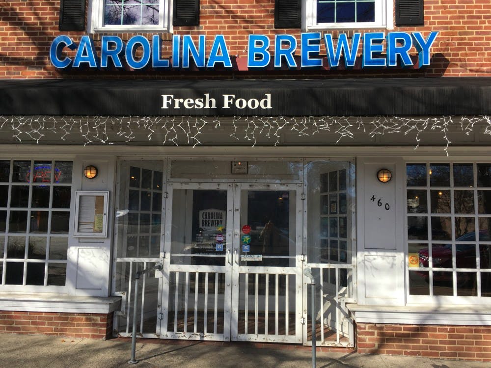 <p>Carolina Brewery store front courtesy of the DTH</p>