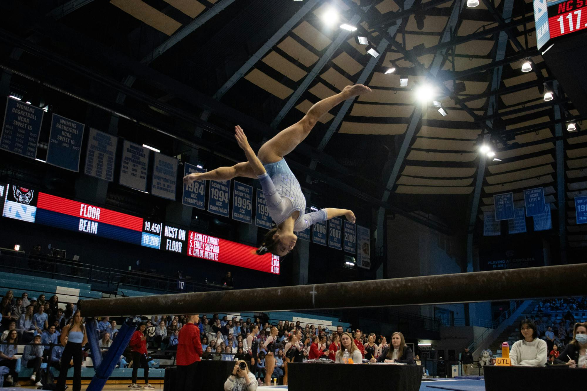 UNC Gymnastics Falls To N.C. State At Home In Inaugural ACC Opener