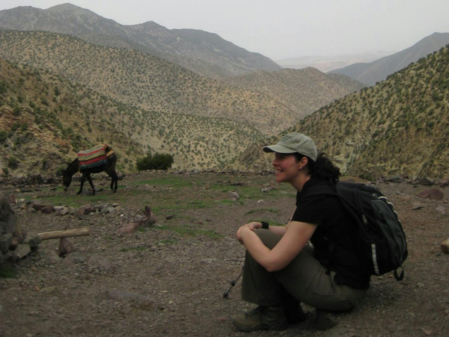 Pam Jagger conducts field work in Morocco. Photo courtesy of Pam Jagger. 