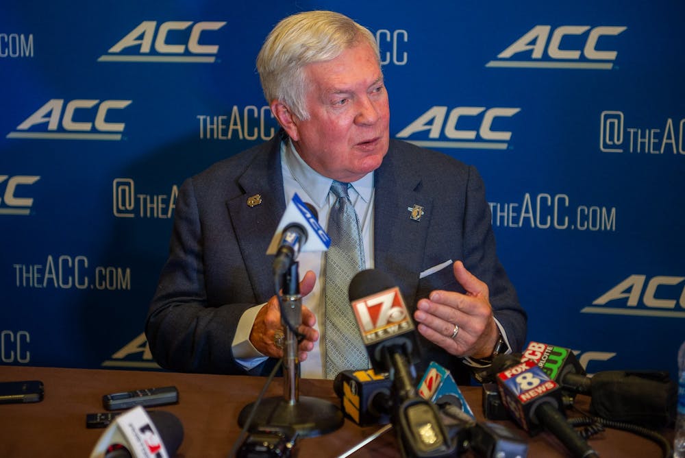 Mack Brown, UNC Football Head Coach speaks during the ACC Kickoff Press Conference in The Westin Charlotte in Charlotte, NC on Thursday, July 21, 2022. 