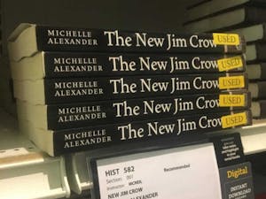 "The New Jim Crow" is for sale at the Student Stores. The book was banned by in North Carolina prisons until Jan. 23.