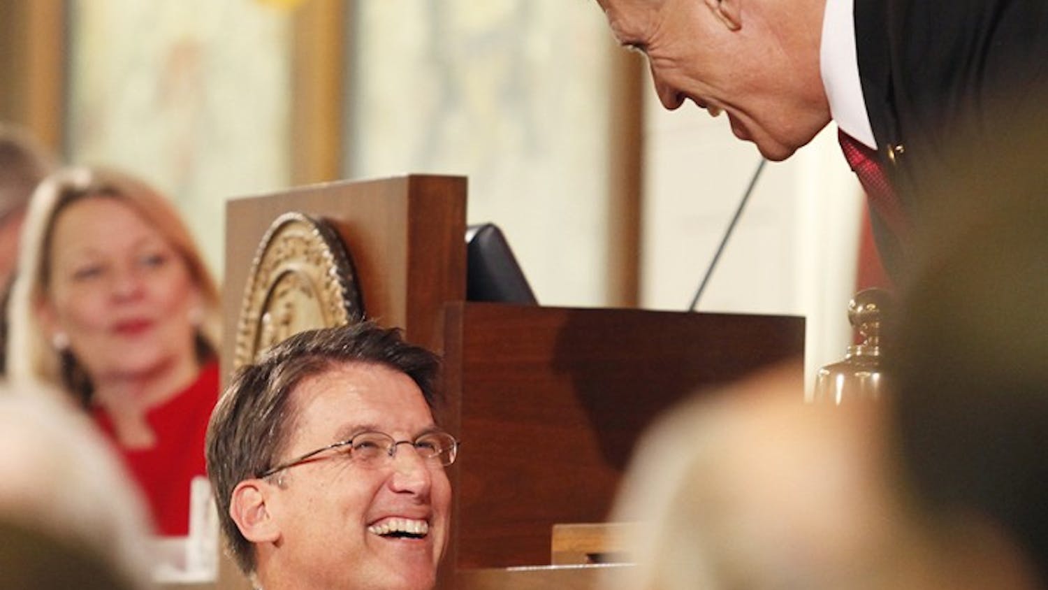 Govnah Pat McCrory gives his State of the State address.