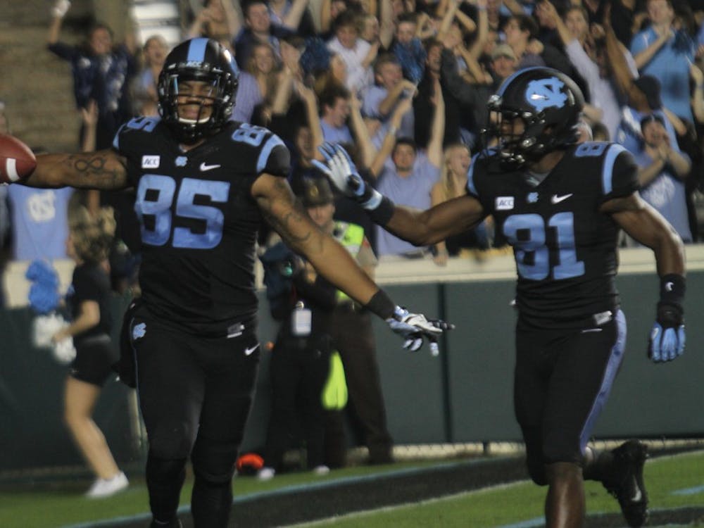 The UNC Tar Heels hosted the Miami Hurricanes at Kenan Stadium in Chapel Hill on Thursday, Oct. 17, 2013.