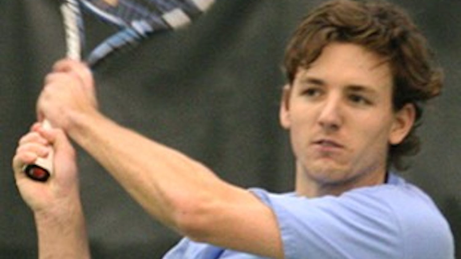 Kyle Baker struggled down the stretch of his first match this season, but he pulled it together for a win. DTH/Daixi Xu