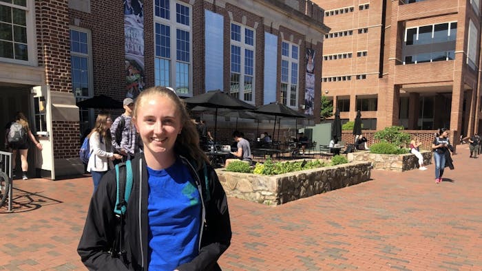 First-year environmental studies major, Claire Bradley, said climate change poses a big threat to humanity, and she joined Sunrise to make a difference.