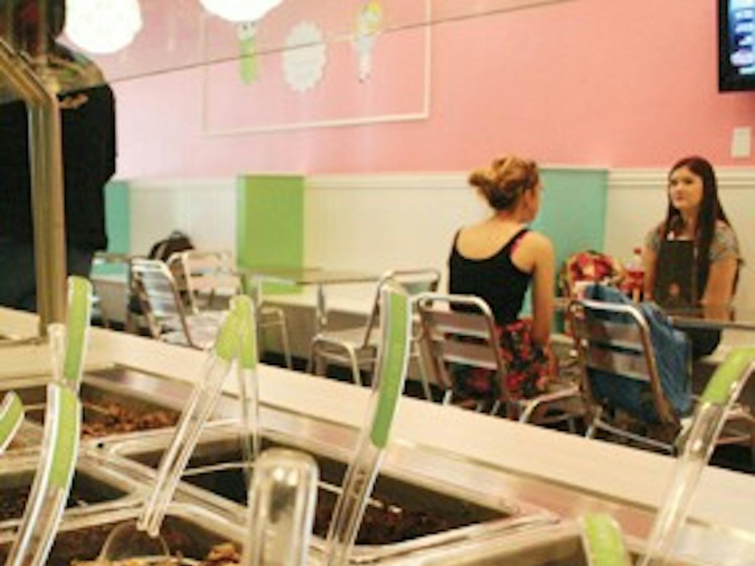 A selection of frozen yogurt toppings is available at Sweet Frog.