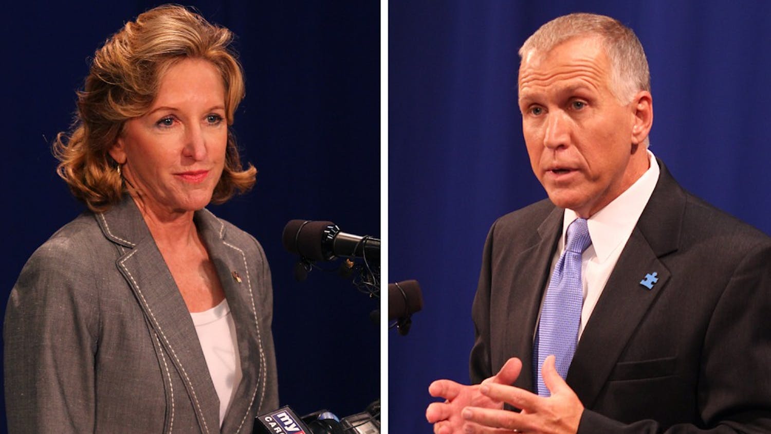 Sen. Kay Hagan, D-N.C.and Thom Tillis had their first debate for the race for U.S. Senate on Wednesday.