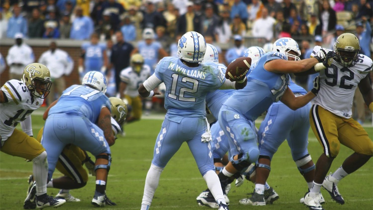 The UNC football team pulls off an amazing win over Georgia Tech