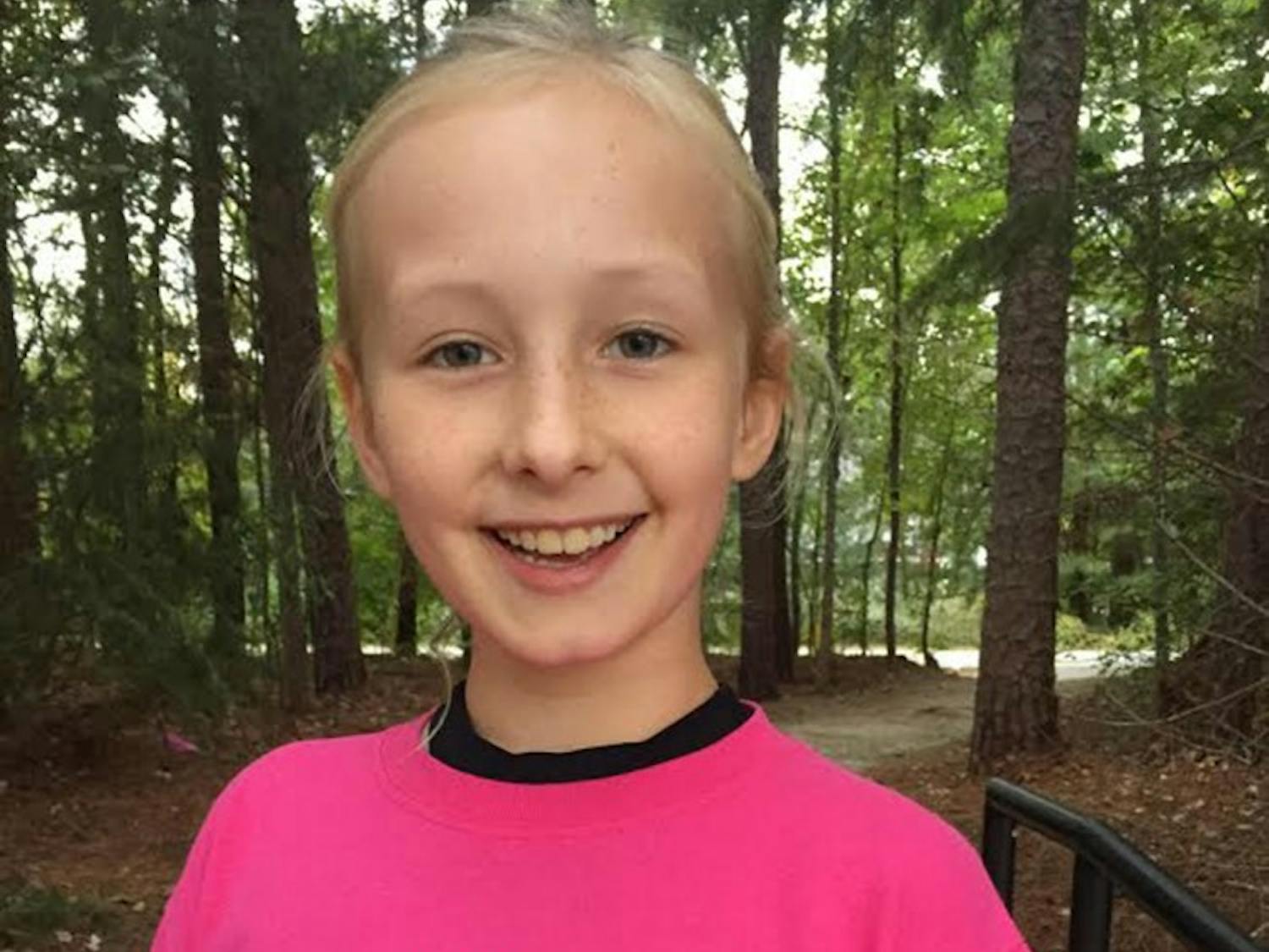 Elementary school student Elizabeth Boltz is one of three girls that were awarded the Carrie On Award from Girls on the Run..&nbsp;Photo courtesy of Julliellen Simpson-Vos.&nbsp;