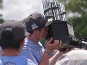With a 14-10 win over Notre Dame on Sunday afternoon to win the ACC Championship, UNC collected the program’s ninth conference championship. It was one of three conference championships UNC won on Sunday.