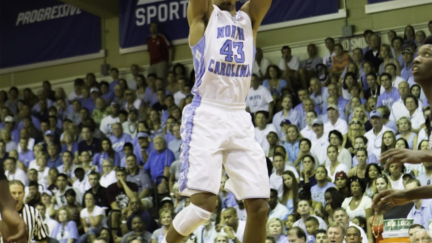 James Michael McAdoo shoots the ball in UNC’s first-round Maui Invitational victory against Mississippi State in Nov. 2012.