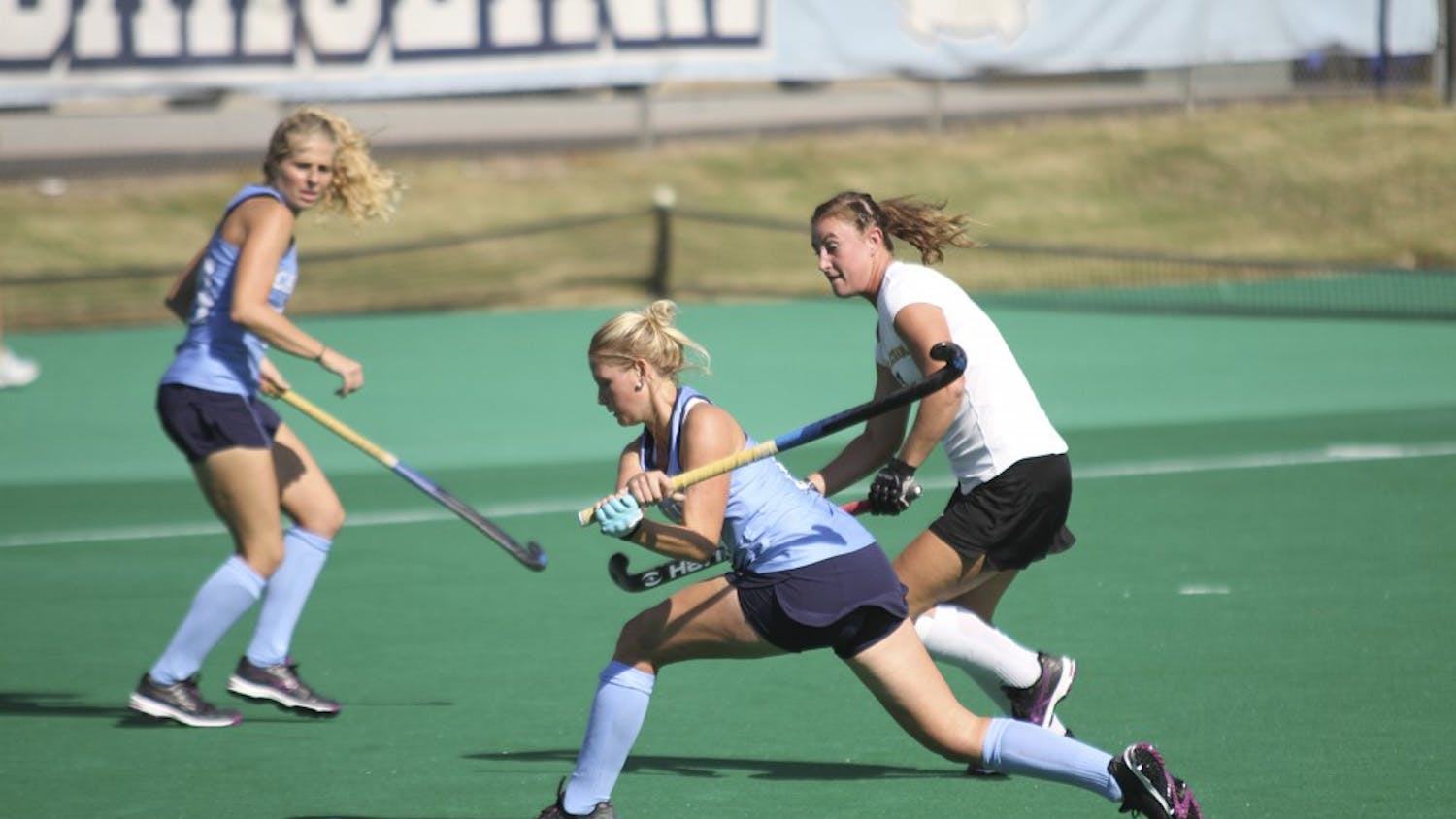 UNC midfielder Catherine Hayden (8) winds up for a shot against Appalachian State on Sunday.