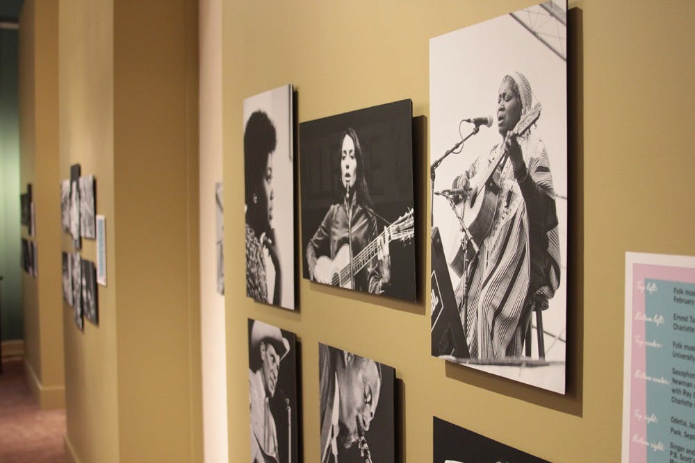 <p>Wilson Library has a special collection entitled “Sounds Still.” The exhibition features photographs of music figures such as Joan Baez, Louis Armstrong and Elvis Presley.</p>