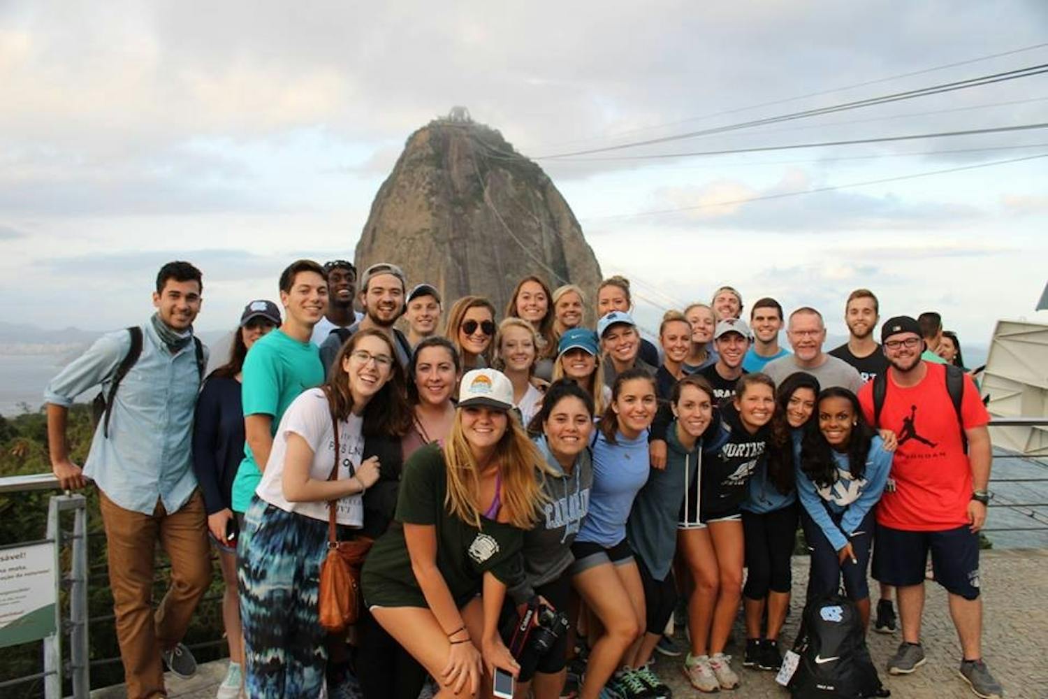 The UNC Media and Journalism students while taking a break from covering the Rio Olympics.&nbsp;Photo courtesy of Paul Beam