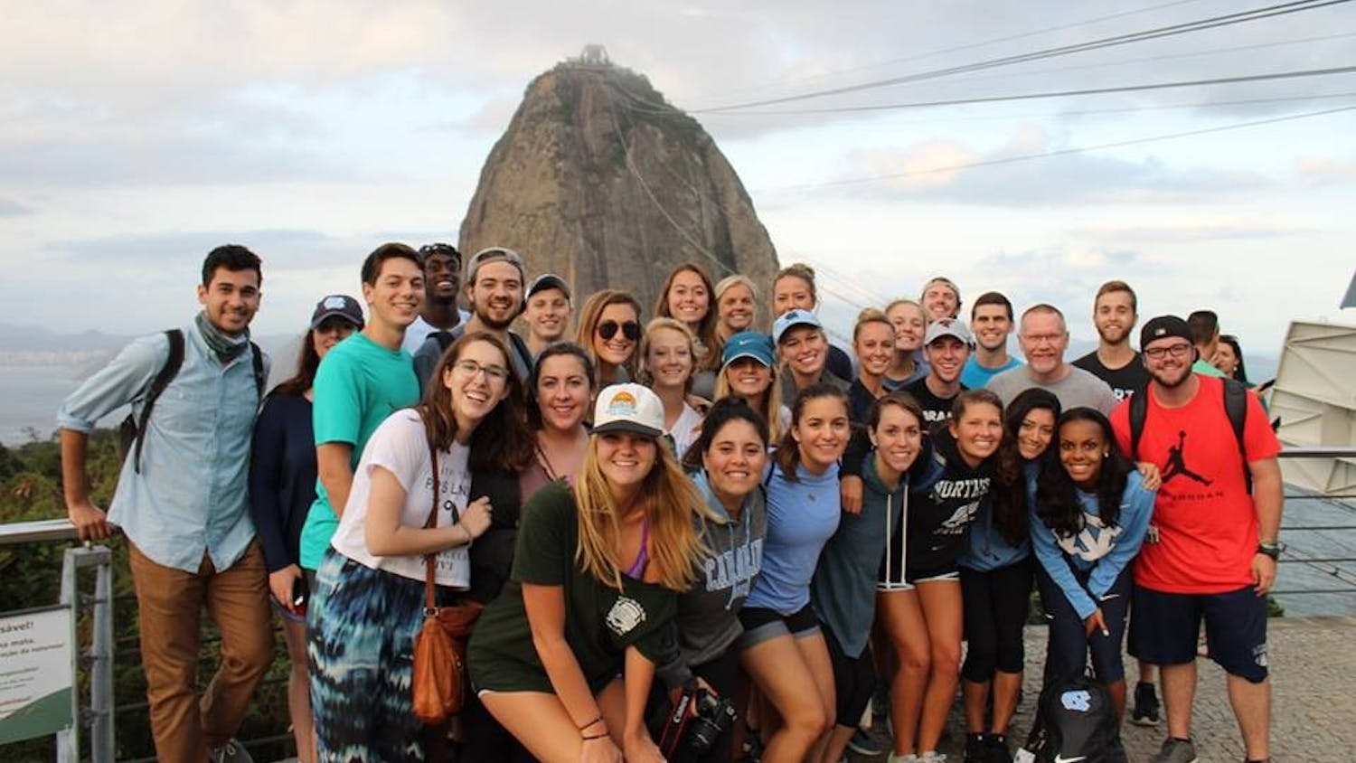 The UNC Media and Journalism students while taking a break from covering the Rio Olympics.&nbsp;Photo courtesy of Paul Beam