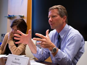 Interim Chancellor Kevin Guskiewicz discussed the University's new strategic plan, Carolina Next: Innovation for Public Good, at the committee meeting on Wednesday, Nov. 25, 2019. Guskiewicz said, "This is an ambitious plan, and we’re identifying the metrics by which we will measure success for it."