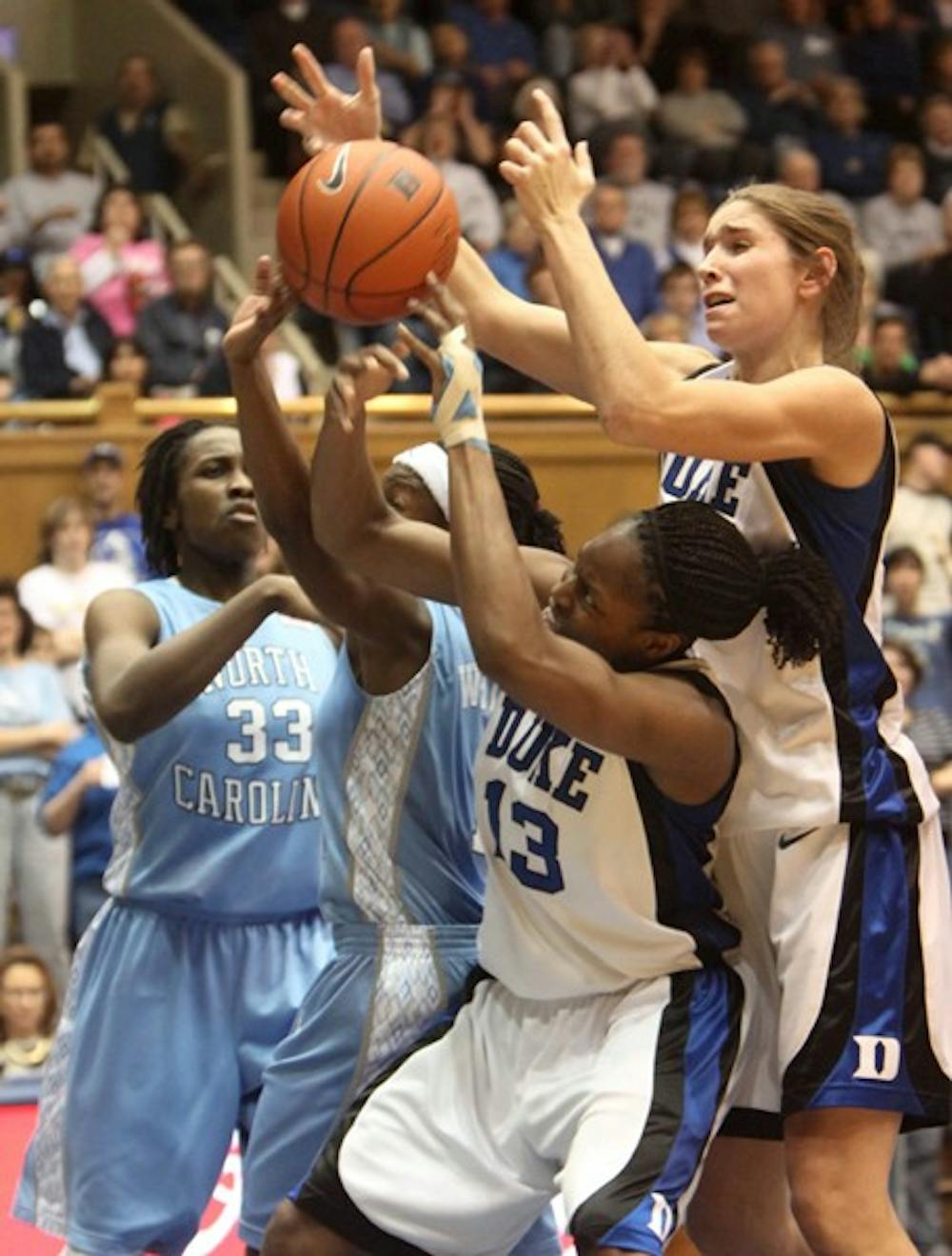 No. 8 Duke outrebounded No. 18 North Carolina 52-28 Monday night in its dominant 79-51 victory. DTH/ Phong Dinh