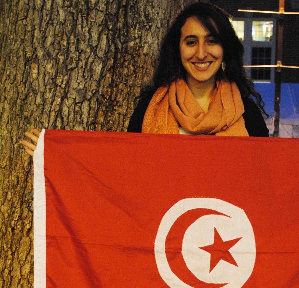 	<p>Senior political science and religious studies major Mariem Masmoudi is traveling to Tunisia on Friday amid political unrest to help promote democracy and focus on youth empowerment.  Masmoudi plans to return to <span class="caps">UNC</span> this fall and graduate in December.</p>