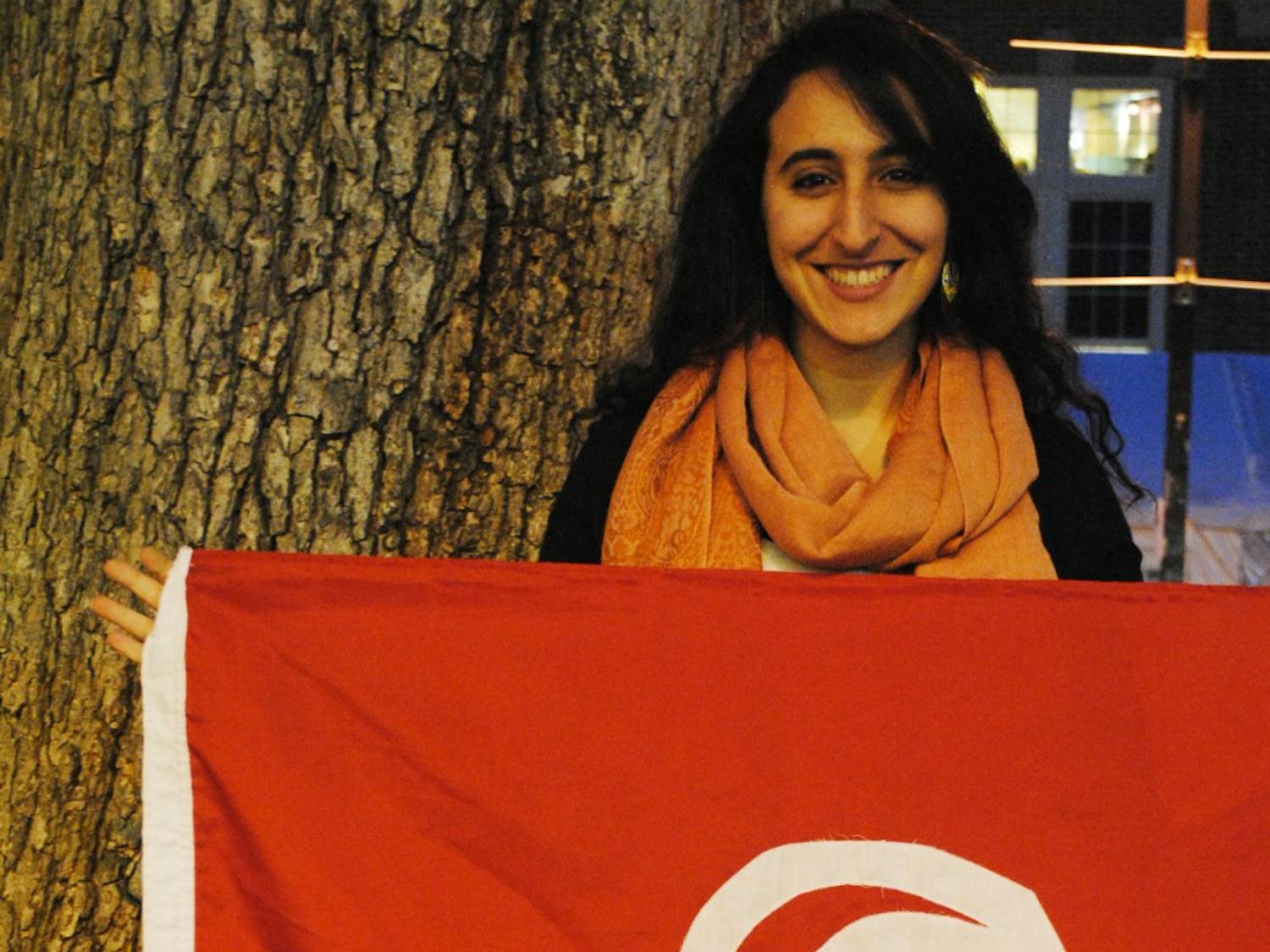 	Senior political science and religious studies major Mariem Masmoudi is traveling to Tunisia on Friday amid political unrest to help promote democracy and focus on youth empowerment.  Masmoudi plans to return to UNC this fall and graduate in December.