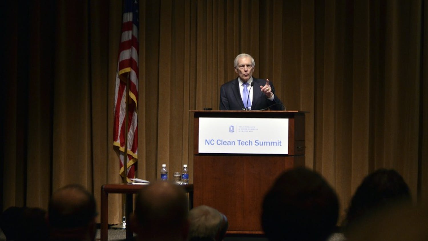 General Wesley Clark was the keynote speaker at the North Carolina Clean Tech Summit on Thursday at the Friday Center.