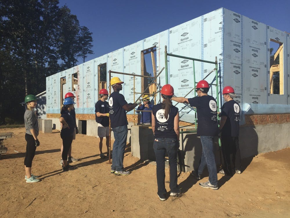 Students in the UNC School of Dentistry volunteer on DEAH Day, a day of service to honor Deah Barakat, a victim of the 2015&nbsp;Chapel Hill Shooting.&nbsp;Photo Courtesy of Tiffany Brannan.