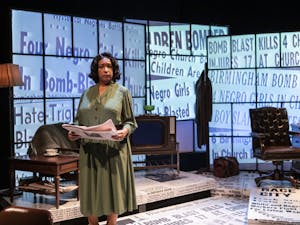 PlayMakers Repertory Company is hosting Jacqueline E. Lawton's recent play, “Edges of Time,” which shows the life of Marvel Cooke, the first Black woman journalist to have her own byline in a major U.S. newspaper. The one-woman show stars Kathryn Hunter-Williams as Cooke. Photo courtesy of Alex Maness.&nbsp;