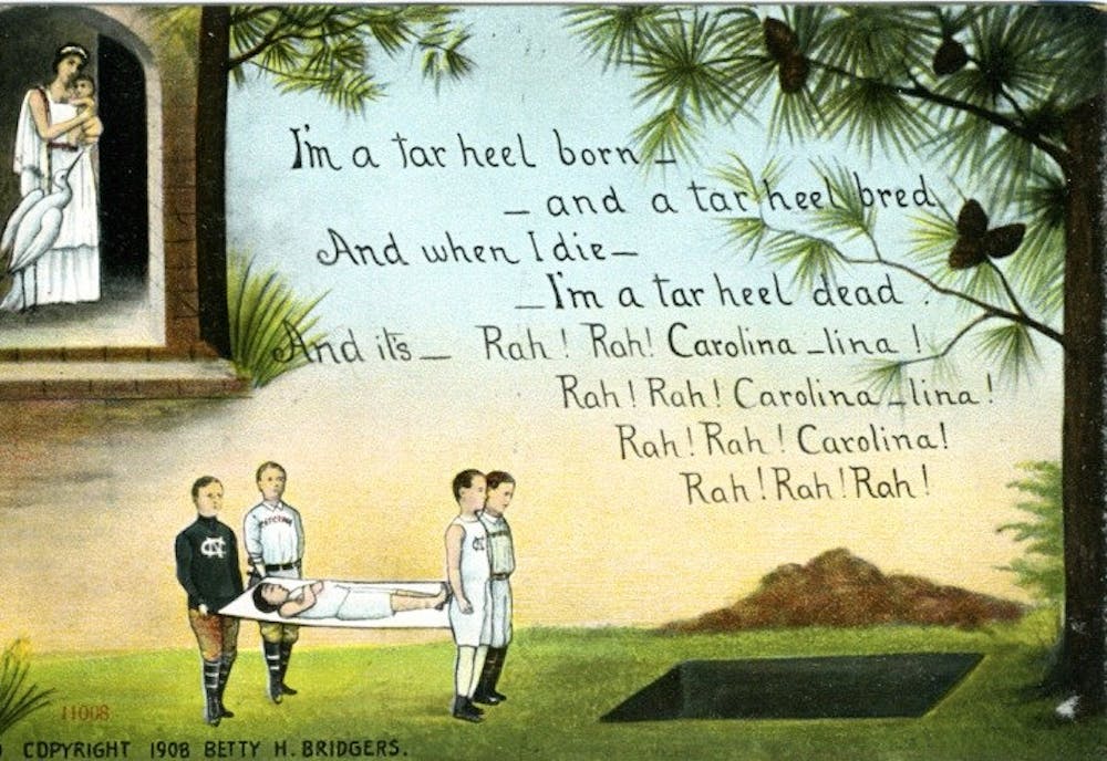<p>Lyrics from ‘Hark the Sound’ in North Carolina Postcard Collection (P052), North Carolina Collection Photographic Archives, Wilson Library, UNC-Chapel Hill.</p>