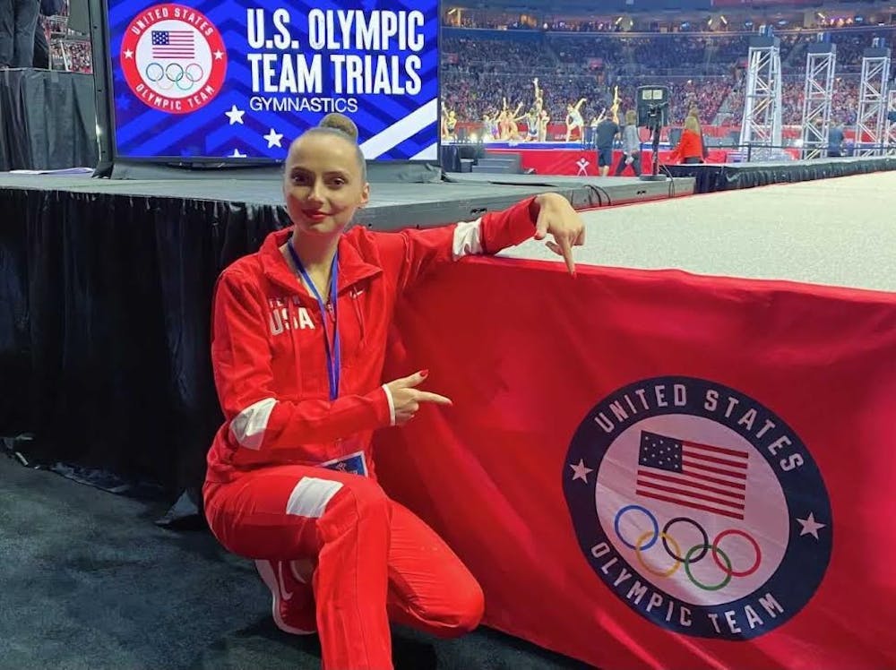 UNC sophomore psychology major and Olympian Camilla Feeley poses at the U.S. Olympic Team Trials. Photo courtesy of Liza Pletneva. 