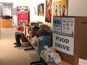 Campus food drive. Photo provided by Katie Musgrove. 
