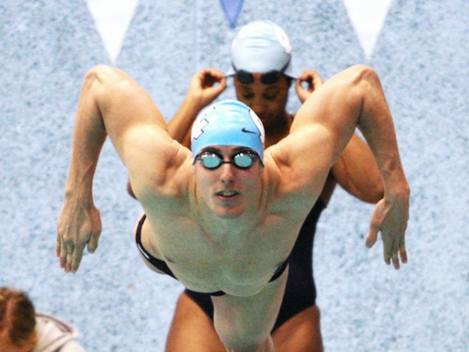The Carolina men's and women's swimming and diving teams hosted Maryland in a meet at the Koury Natatorium on Saturday, Nov. 5, 2011. 