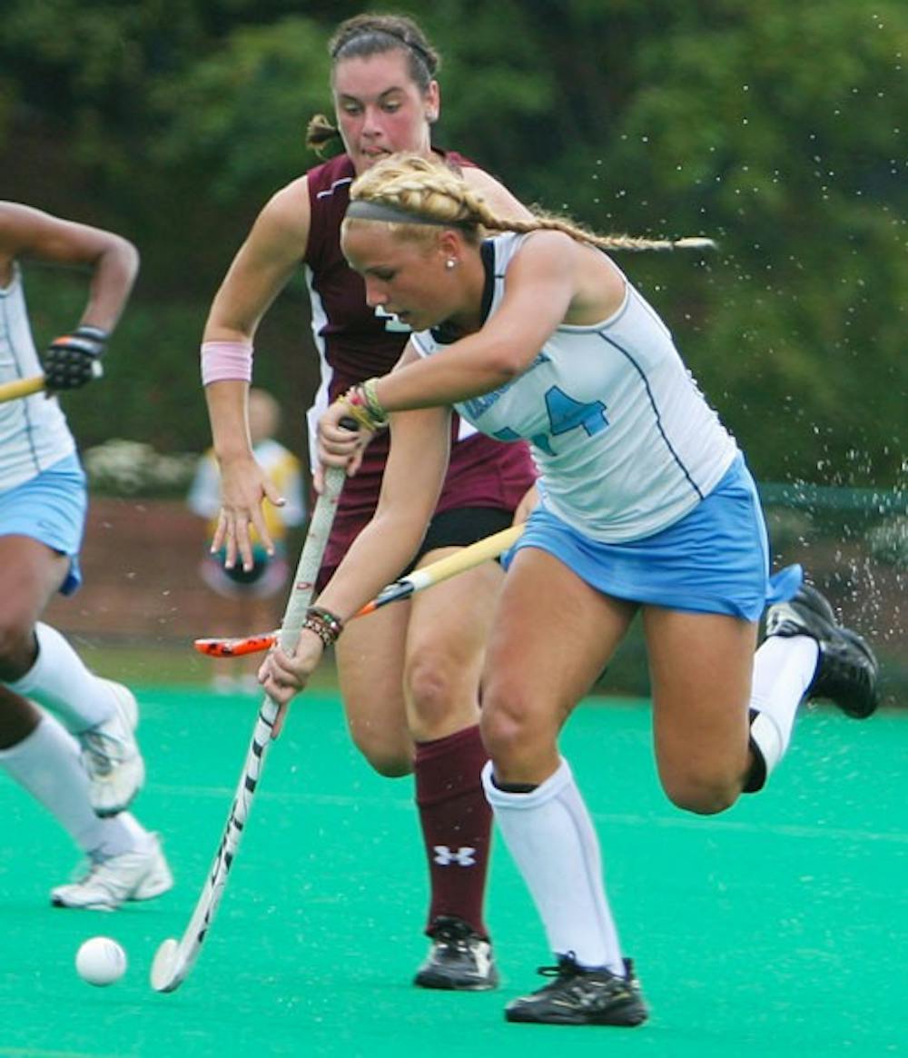 Kelsey Kolojejchick (14) controls the ball against Boston College during the Tar Heel's ninth-straight shutout. DTH/Phong Dinh