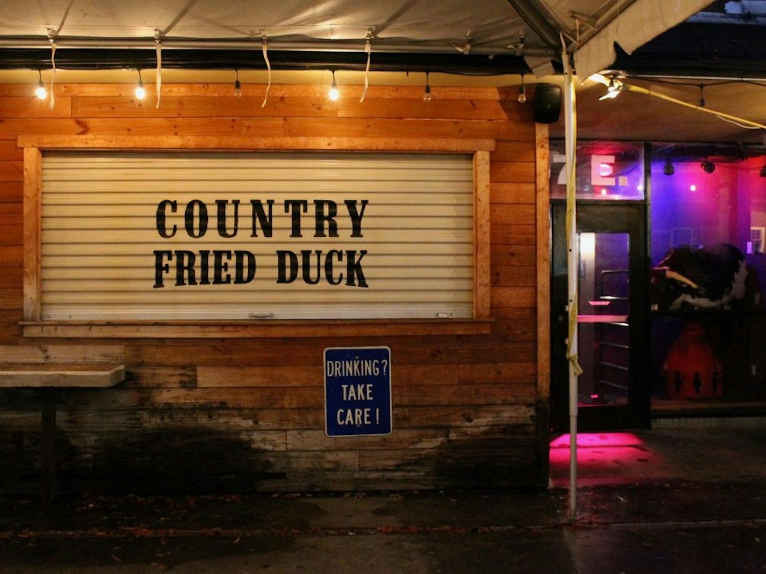 Country Fried Duck lost its liquor license, however it reopened with the new name "Night School" and a new liquor license.