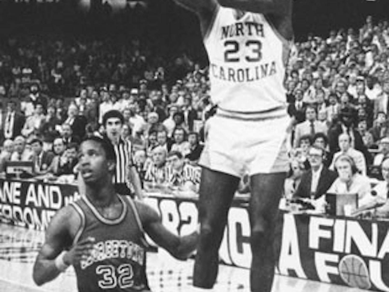 First-year Michael Jordan made his mark on UNC basketball by hitting the game-winning shot in the 1982 championship game. DTH File