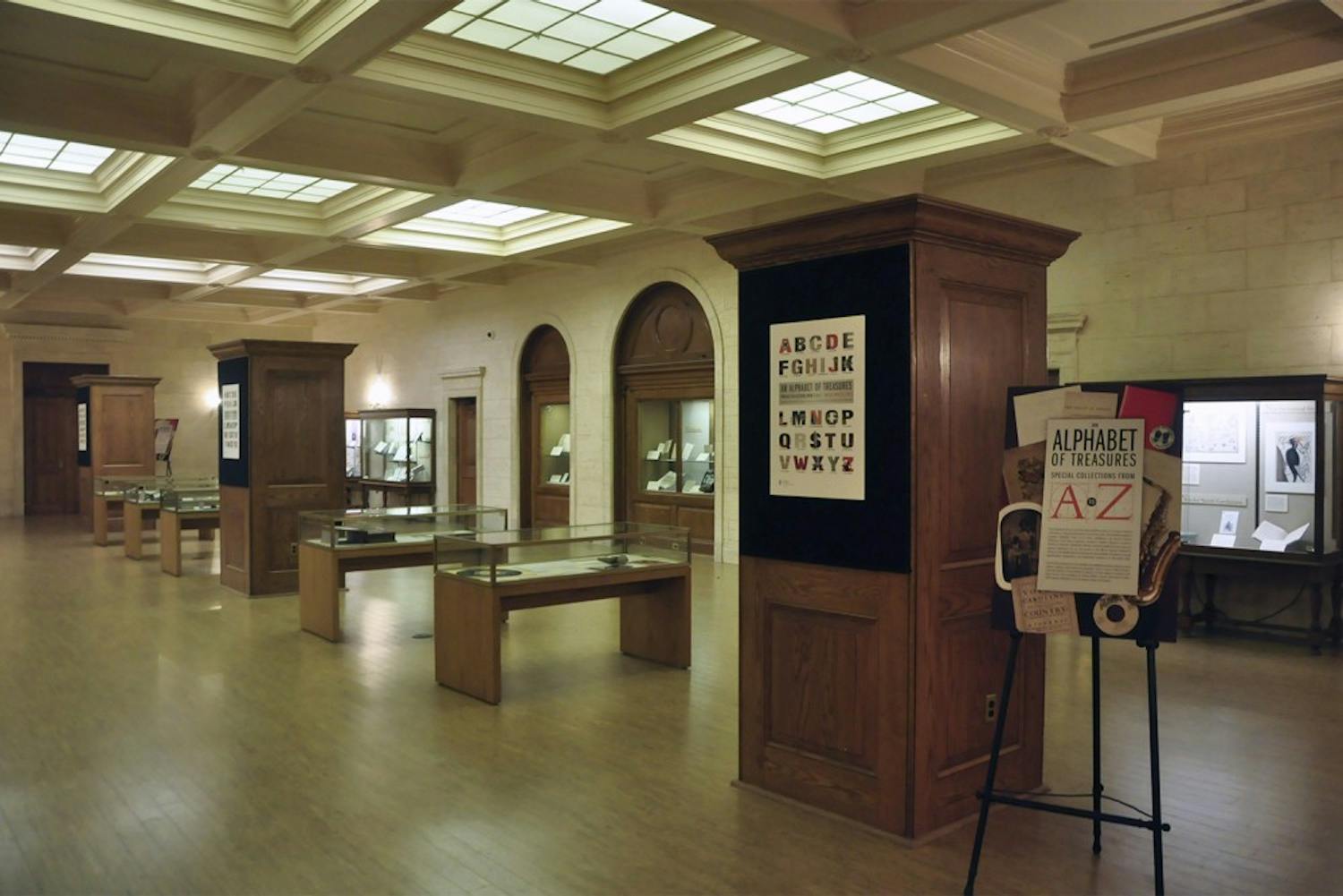 “An Alphabet of Treasures: Special Collections from A to Z,” an exhibit now on  display in Wilson Library, includes a range of artifacts for students to explore.
