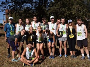 The UNC Marathon Team poses for a picture. Photo courtesy of Arden Bentley.