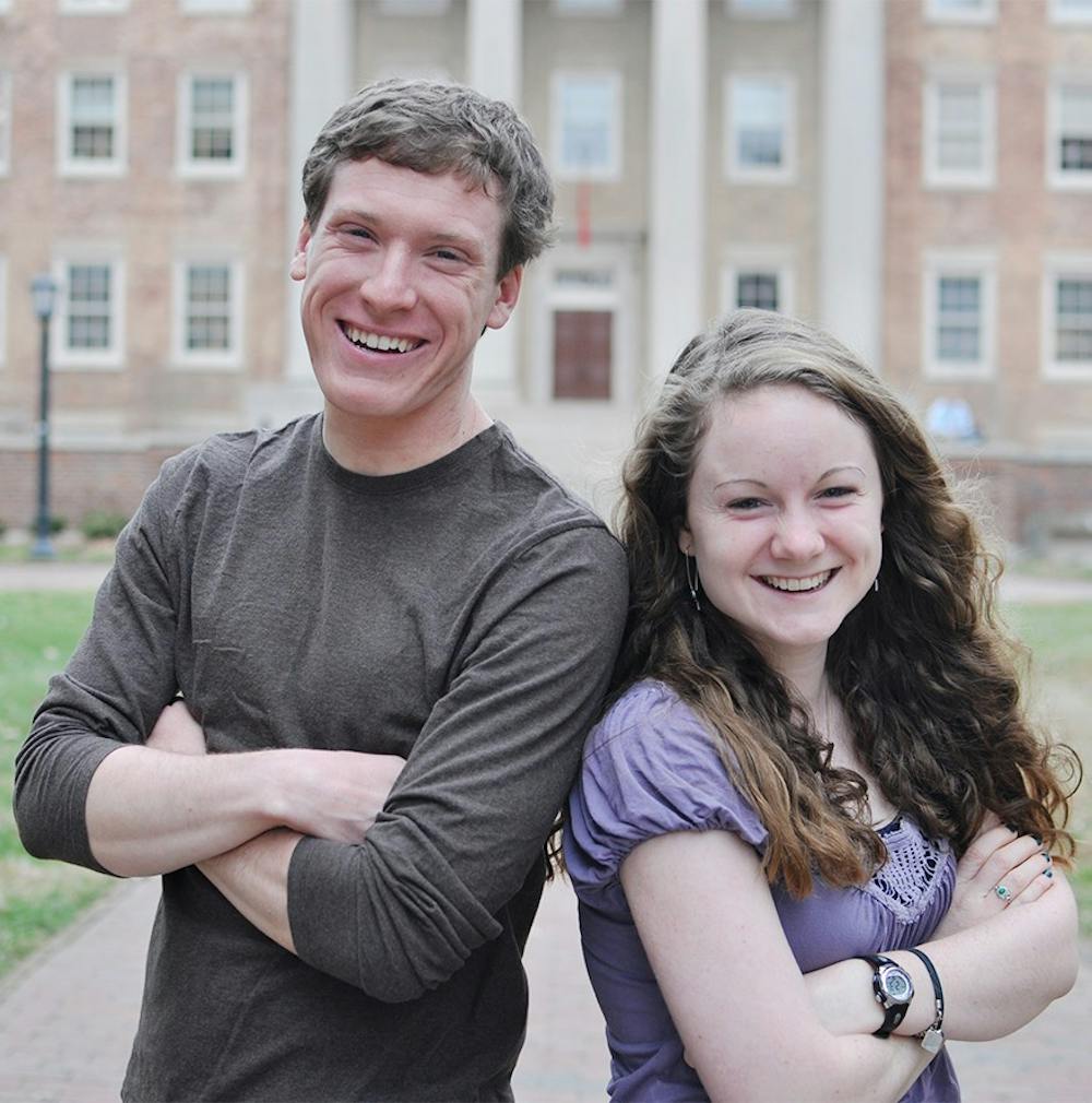 Sarah MacLean and Kyle Villemain, junior Global Studies and Peace, War, and Defense majors, are the winners of the 2013 Eve Carson Memorial Scholarship. The scholarship provides $5,000 for a summer program of their choice and half of their senior year tuition.