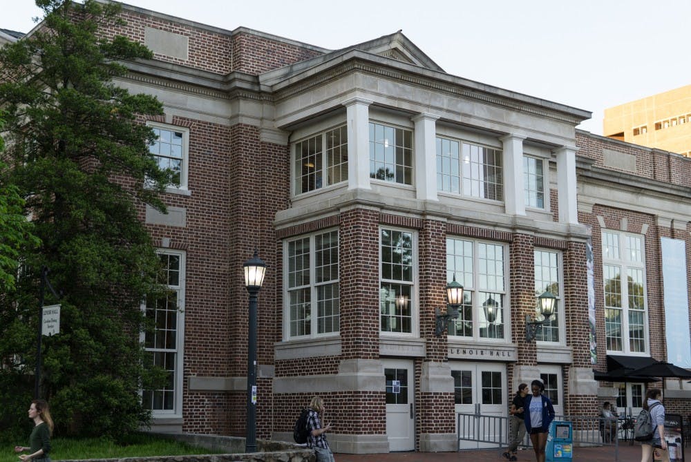 Lenoir Dining Hall is one of 14 buildings across campus in which students are able to use Meal Swipes, PLUS Swipes, or Dining Flex. Photo taken on April 22, 2019.