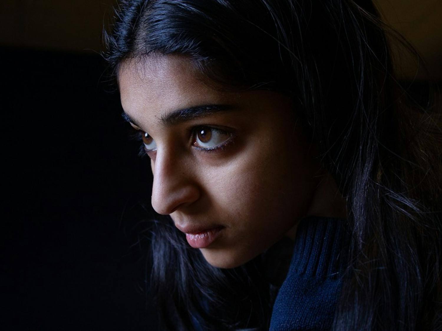 Vennela Medapati, a senior media and journalism major, is photographed in Davis Library on Friday, Feb. 21, 2020.&nbsp;