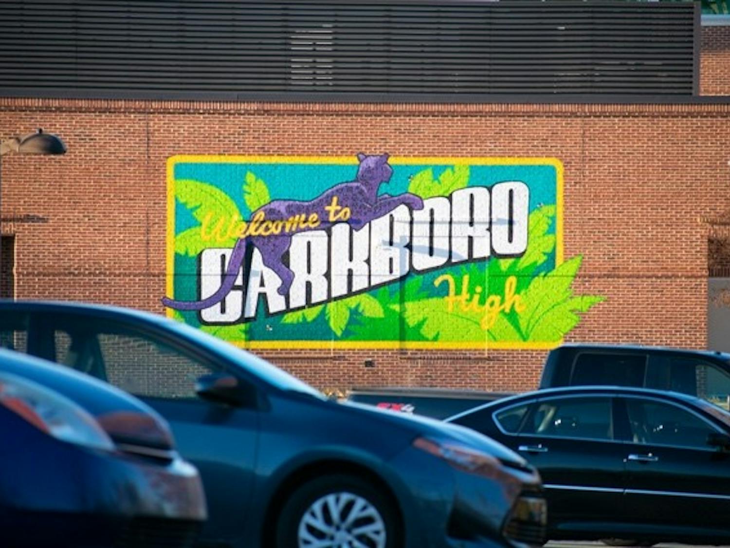 A mural is pictured at Carrboro High School on Friday, Jan. 7, 2022. 